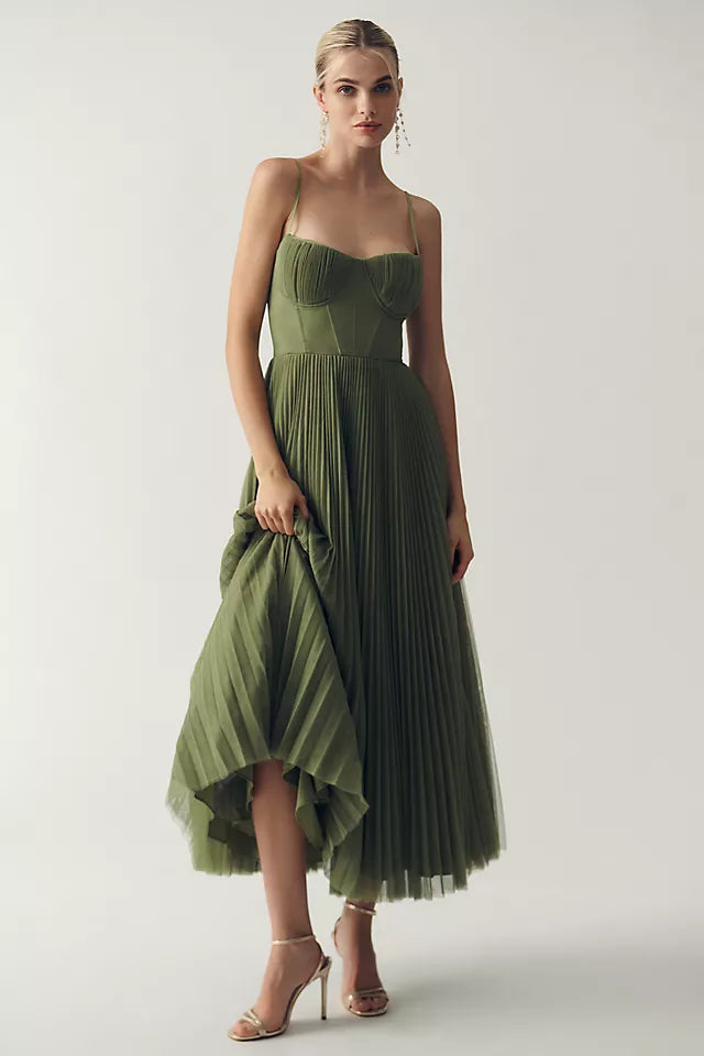 Olivia | Elegancka Plisowana Sukienka