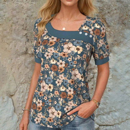 Bianca™ - Elegancka bluzka w kwiaty w stylu vintage