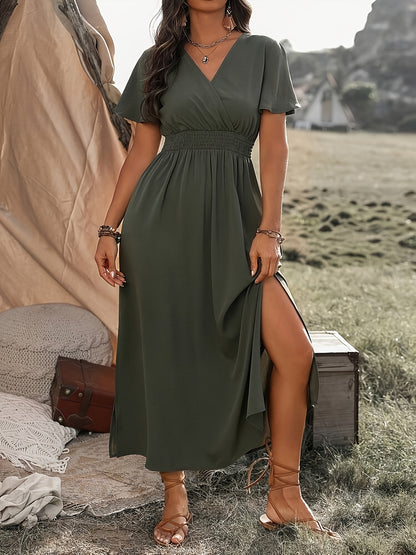 Sukienka Plus Size z Marszczeniem w Talii – Wiktoria