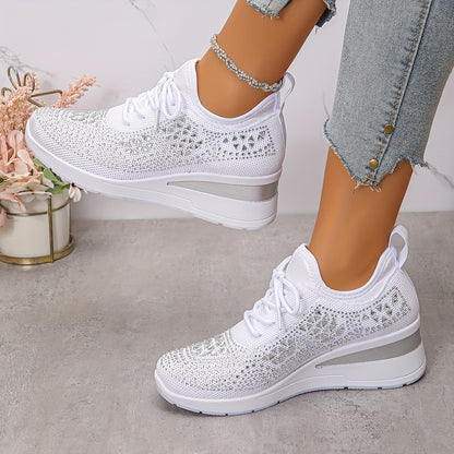Wacława / Ortopedyczne Sneakersy Ozdobione Kryształkami