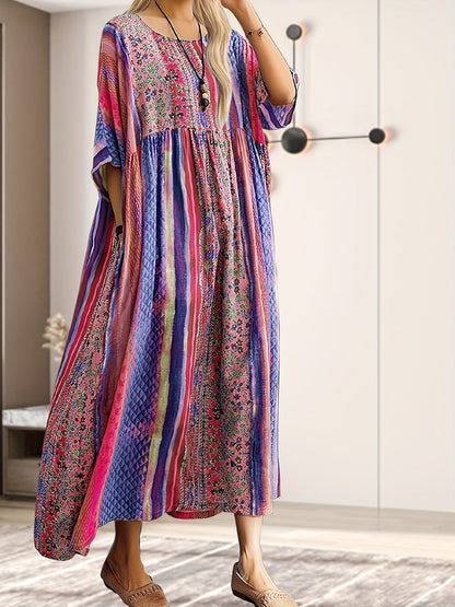 Honorata – Sukienka Maxi W Plemiennym Stylu