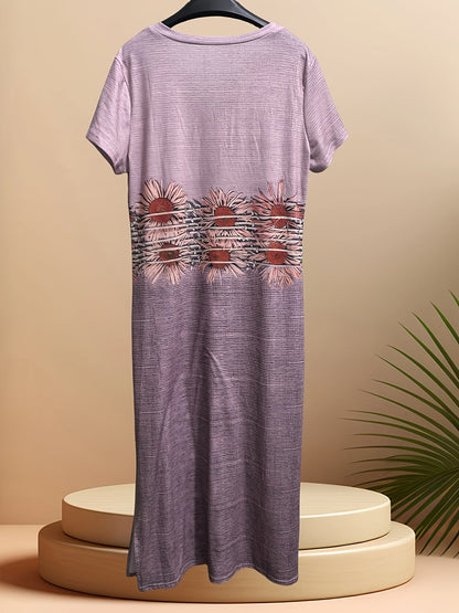 Renata – Sukienka Maxi W Tropikalny Print