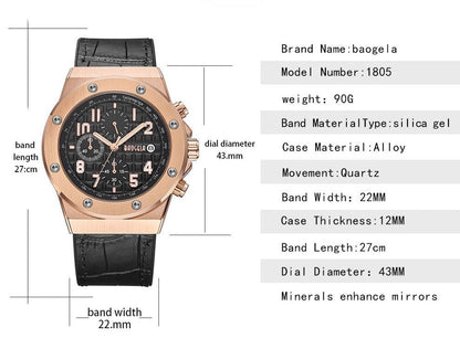 Casualowy zegarek chronograficzny dla mężczyzn – model Marek