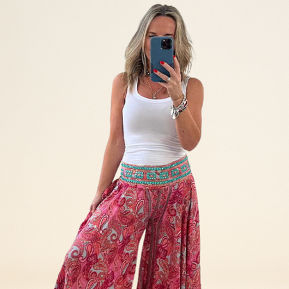 Kelly – Kolorowe spodnie palazzo