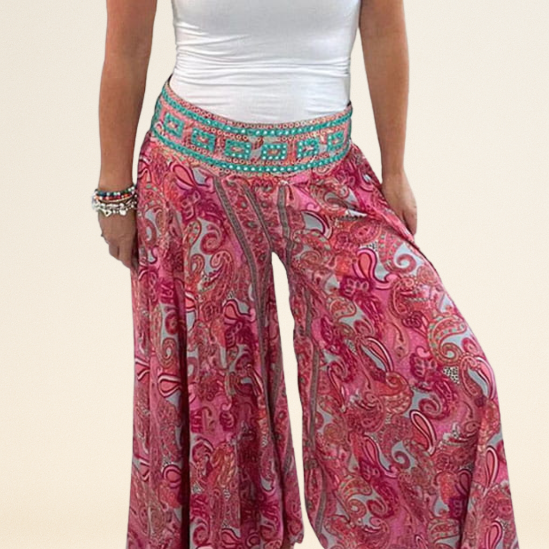 Kelly – Kolorowe spodnie palazzo