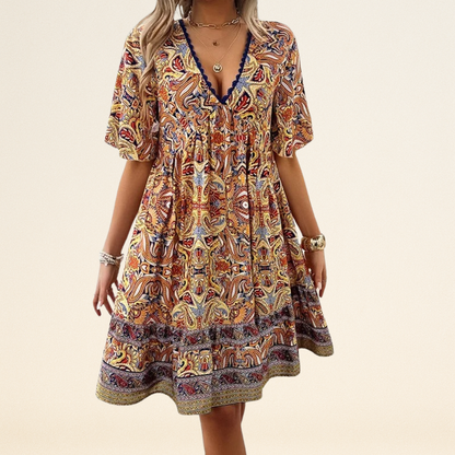Marielle - Sukienka rozkloszowana w stylu boho