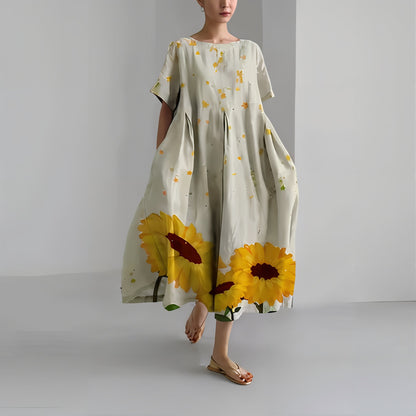 Jolanta | Codzienna kwiecista sukienka maxi