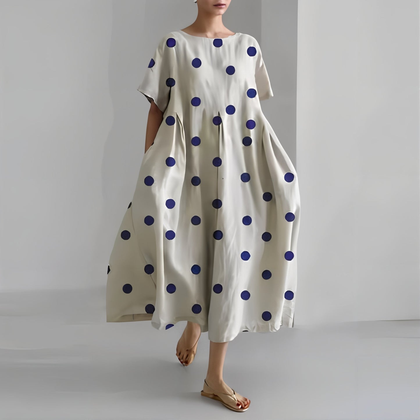 Jolanta | Codzienna kwiecista sukienka maxi