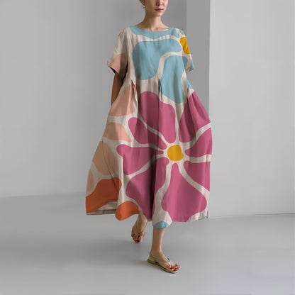 Jolanta | Codzienna kwiecista sukienka maxi
