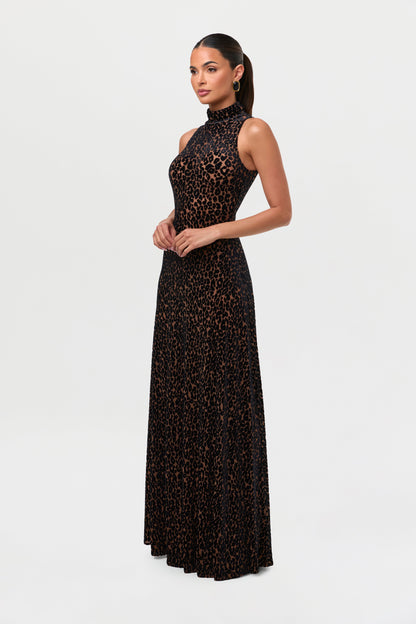Sukienka bez rękawów Burnout Leopard