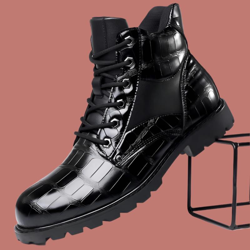 Rendell | Skórzane buty Croco