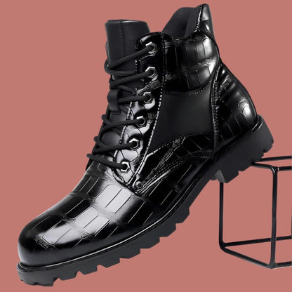 Rendell | Skórzane buty Croco