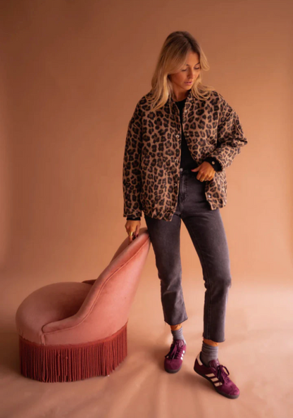 KARINA™ | Leopardnia kurtka bomberka