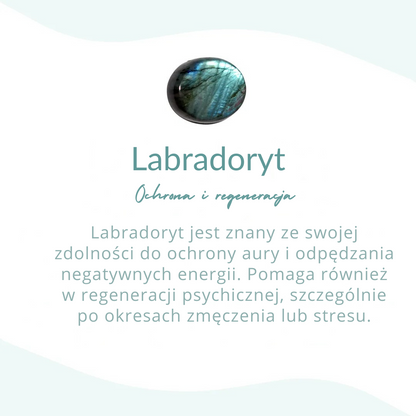 Bransoletka Niebiańska / Bransoletka Z Labradoritu I Hematytu
