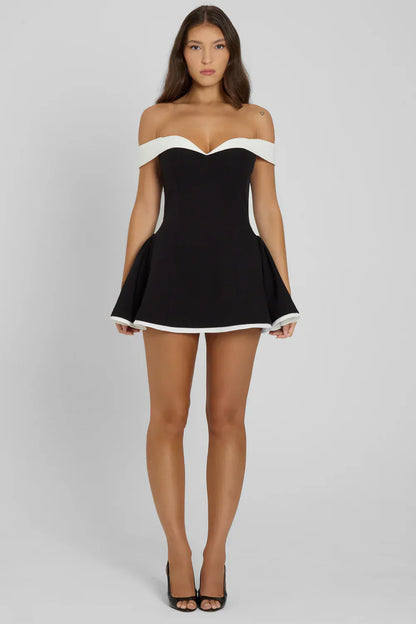 Sukienka mini babydoll Vienna z gorsetem
