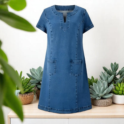 Lena | Miękka sukienka z denimu