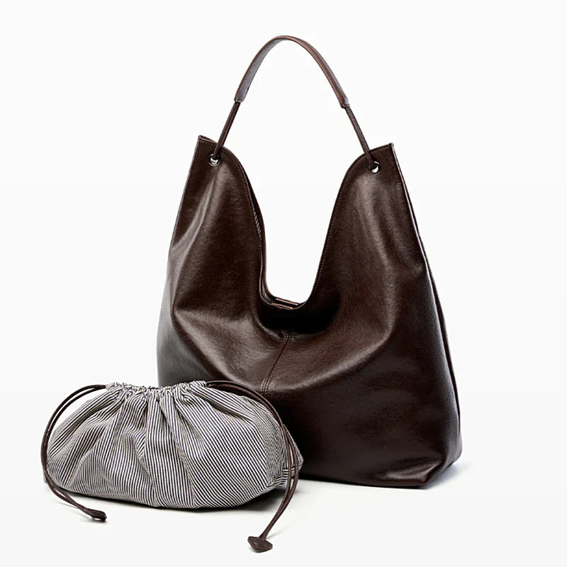 Elegancka skórzana torba Hobo