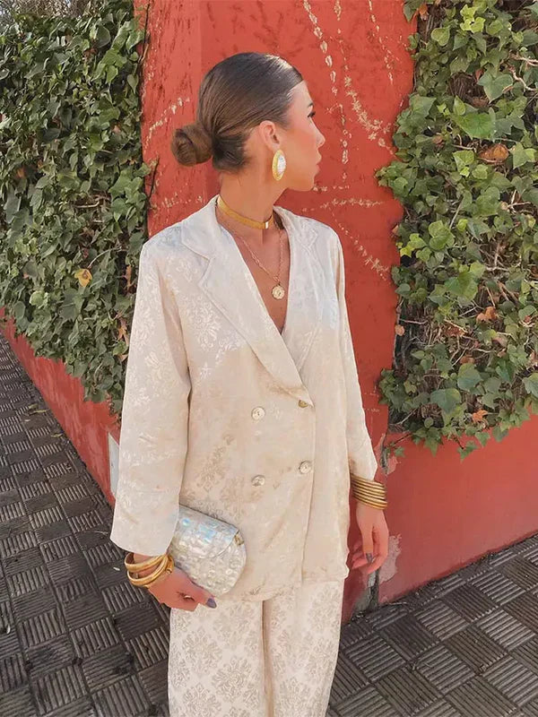 Ksenia | Elegancki żakardowy blezer