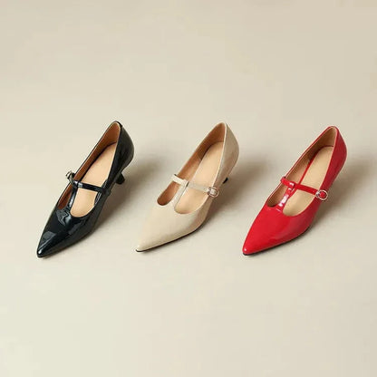 Lakierowane szpilki Olysa Kitten Leather