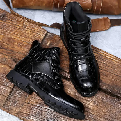 Rendell | Skórzane buty Croco