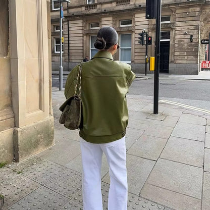 Kalina – oversize'owa kurtka skórzana