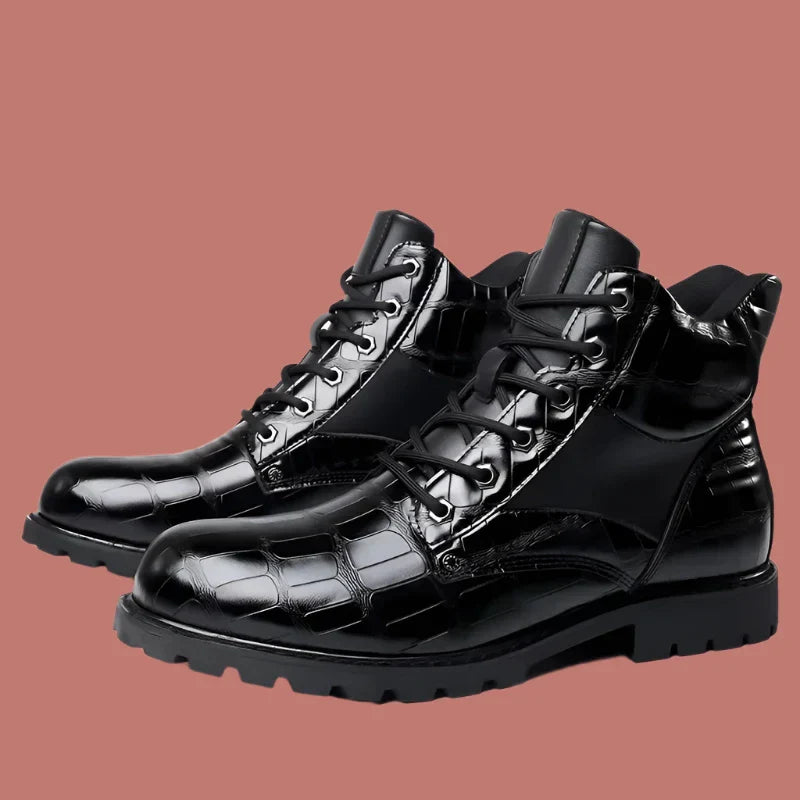 Rendell | Skórzane buty Croco