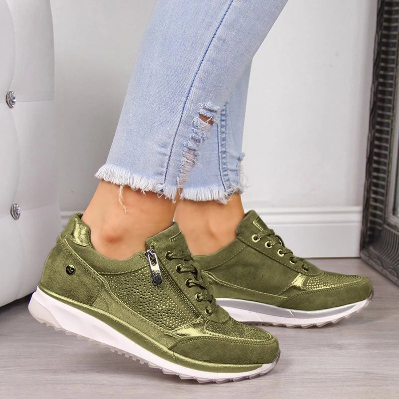 WIOLETTA – ortopedyczne sneakersy z suwakiem