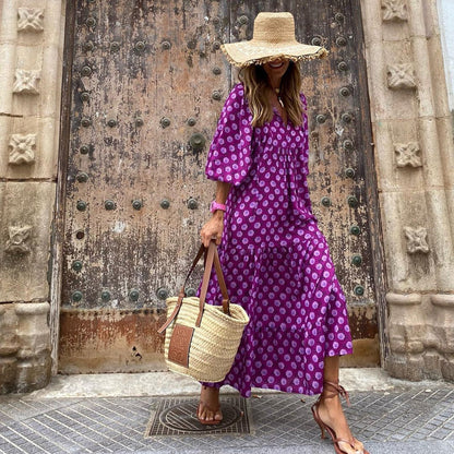 Izabela | Maxi szyfonowa boho sukienka