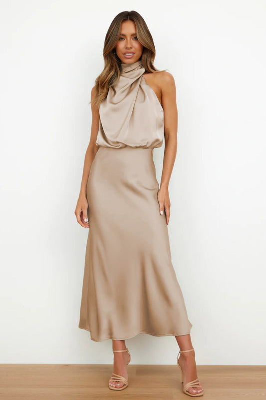 Valeria™ | Sukienka maxi z dekoltem halter
