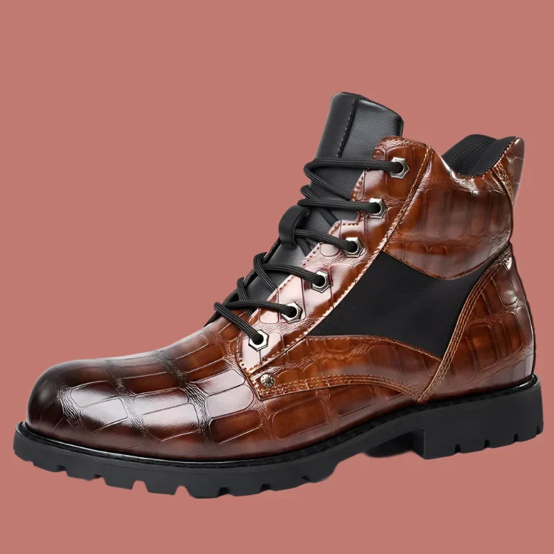 Rendell | Skórzane buty Croco