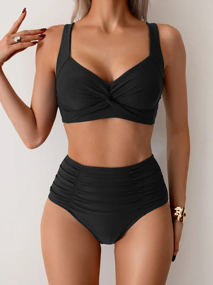 Marjolein – Bikini bandeau z falbanką
