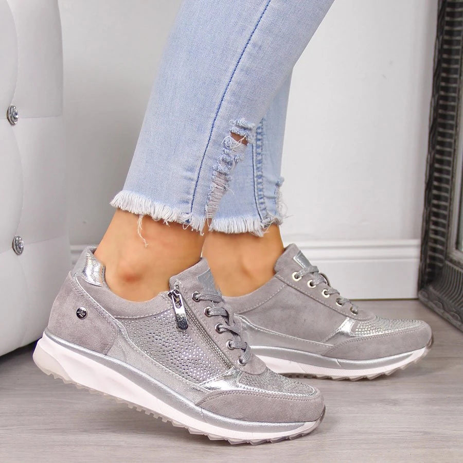 WIOLETTA – ortopedyczne sneakersy z suwakiem