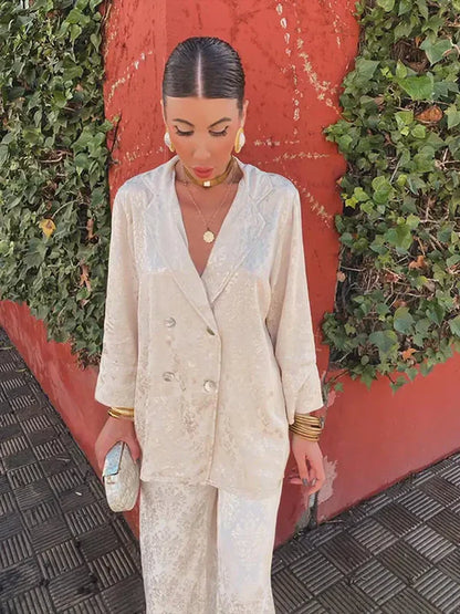 Ksenia | Elegancki żakardowy blezer