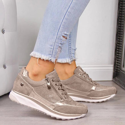 WIOLETTA – ortopedyczne sneakersy z suwakiem