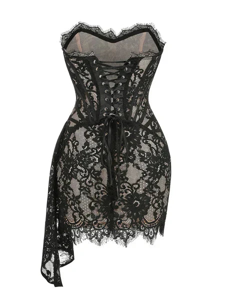 Ariana Gorsetowa Mini Sukienka – Czarna