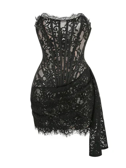 Ariana Gorsetowa Mini Sukienka – Czarna