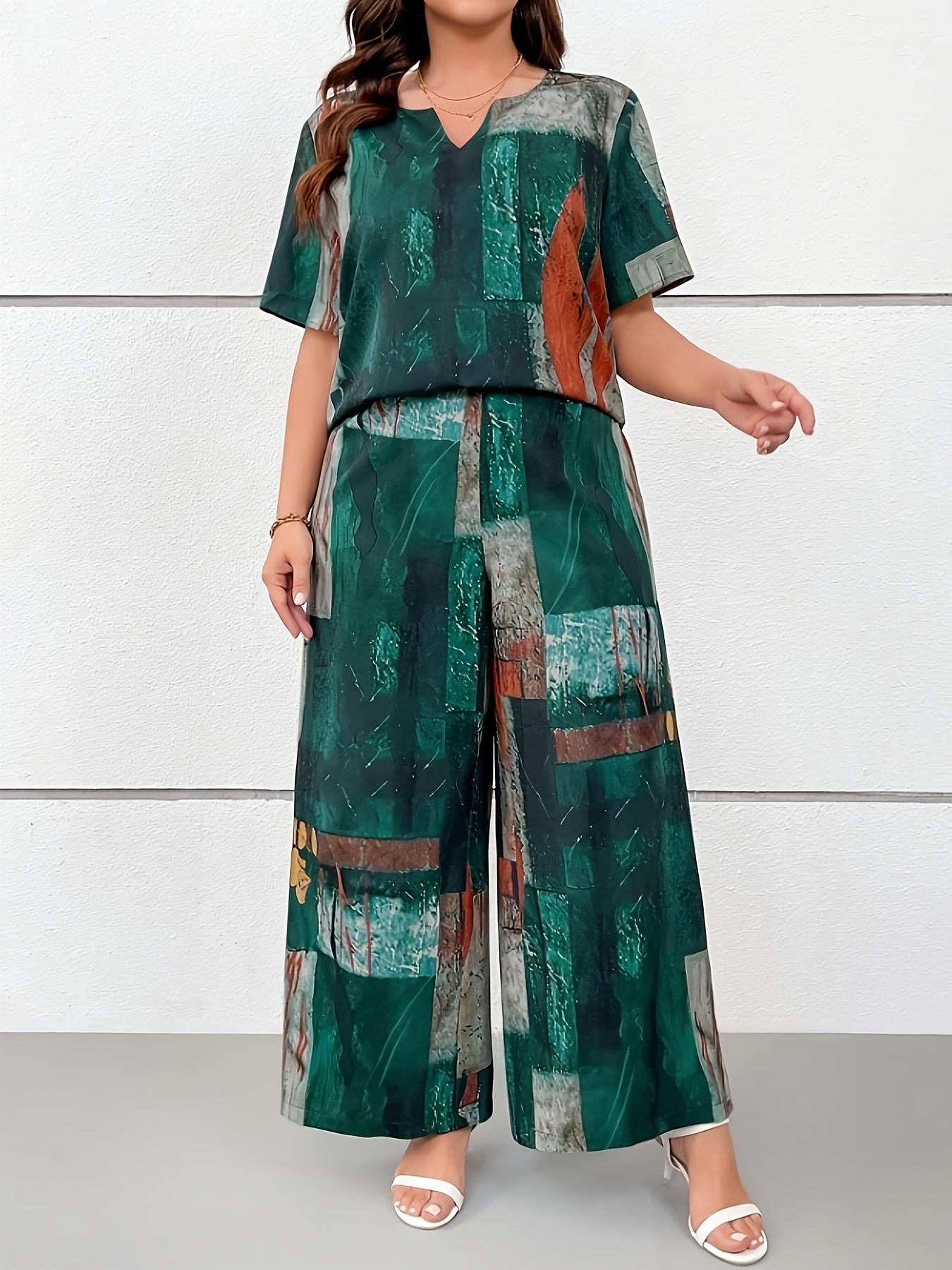 Kinga - Vintage Zestaw z Krótkim Rękawem