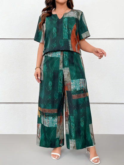 Kinga - Vintage Zestaw z Krótkim Rękawem