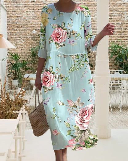 Irena| Elegancka kwiatowa sukienka