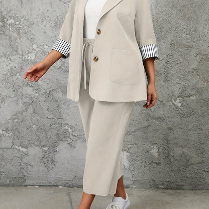 Marlena - Elegancki Zestaw z Blazerem