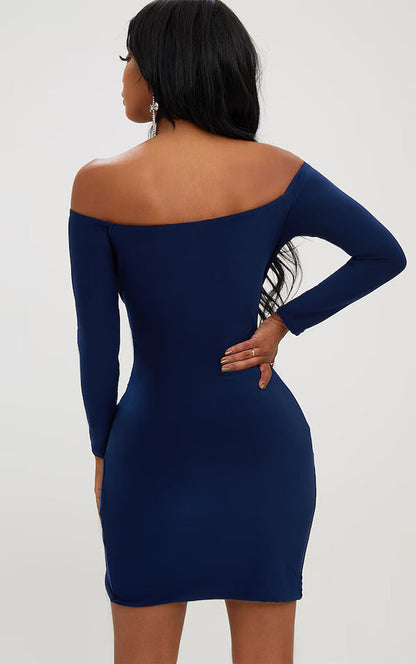 Marszczona sukienka bardot Anne