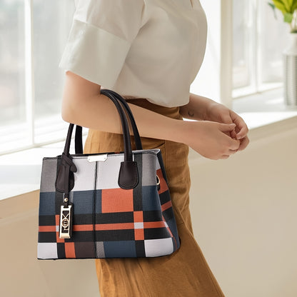 Monika - Torebka w Kratkę Elegancka