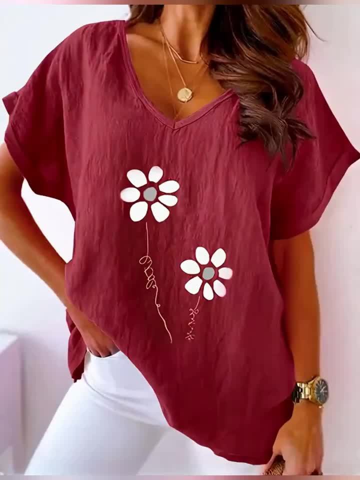 Zofia – Bluzka Plus Size W Kwiaty