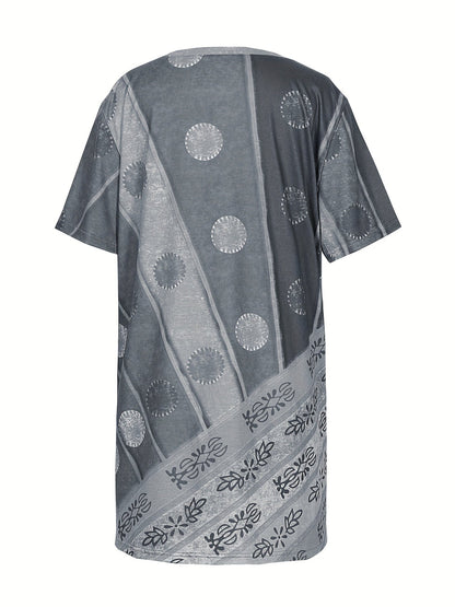 Helena – Plus Size Boho Top Z Kwiatami