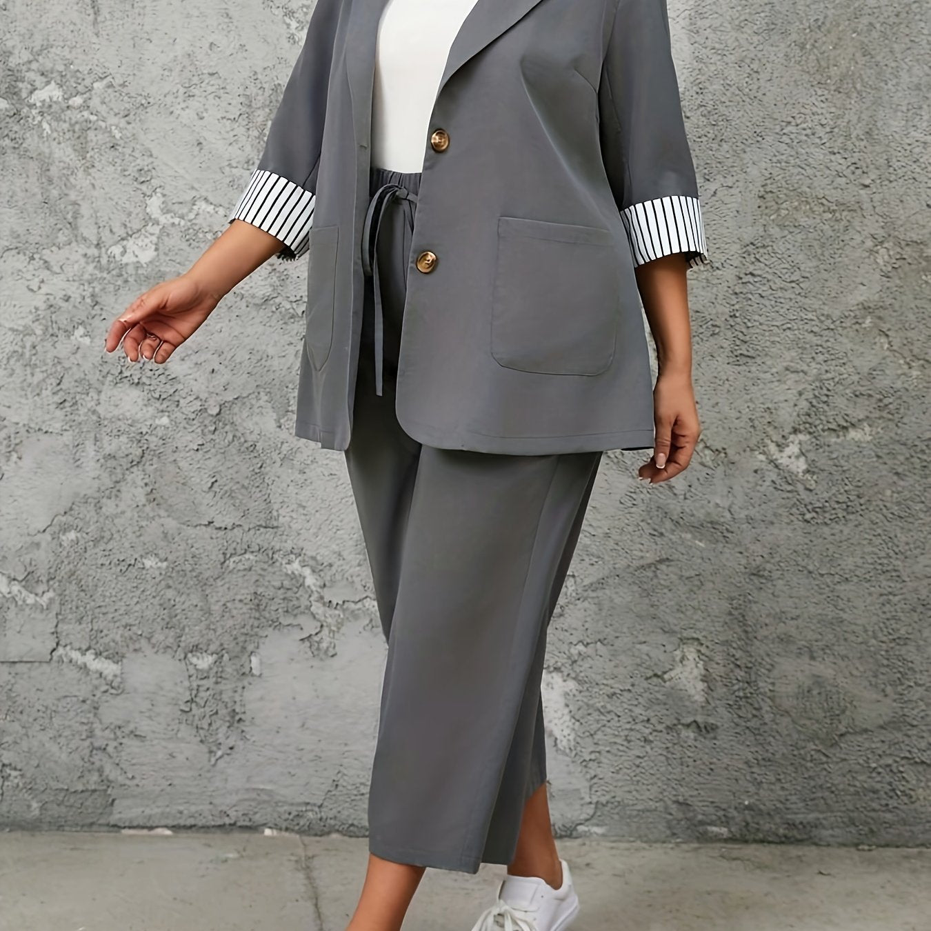 Marlena - Elegancki Zestaw z Blazerem