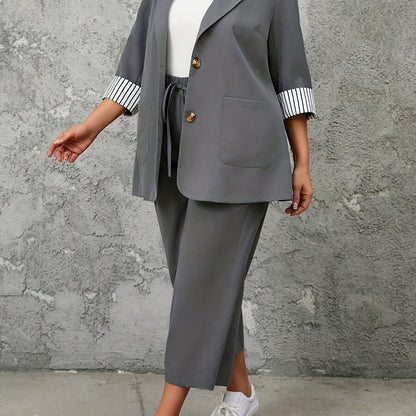 Marlena - Elegancki Zestaw z Blazerem