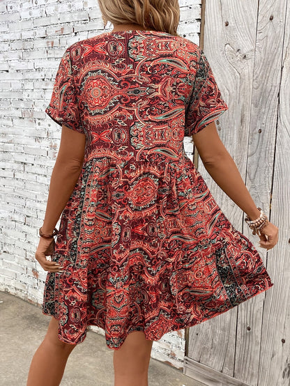 Cecylia – Sukienka Plus Size Z Falbanką
