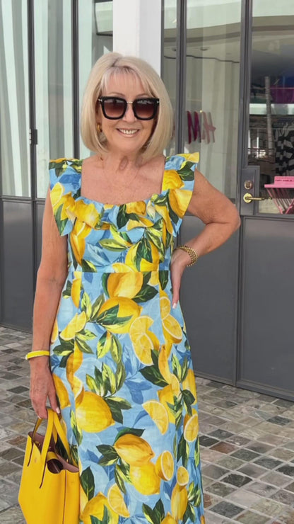 Limón – Letnia sukienka z nadrukiem cytryny