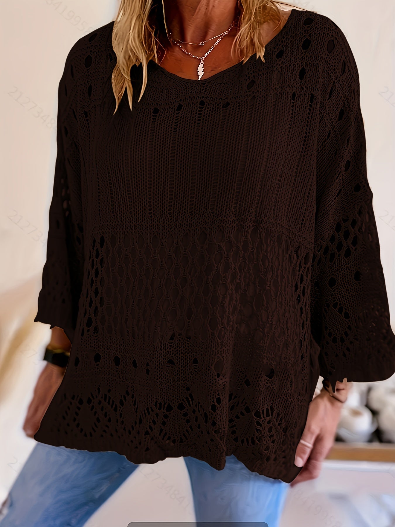 Klaudia – Plus Size Bluza Z Wycięciami