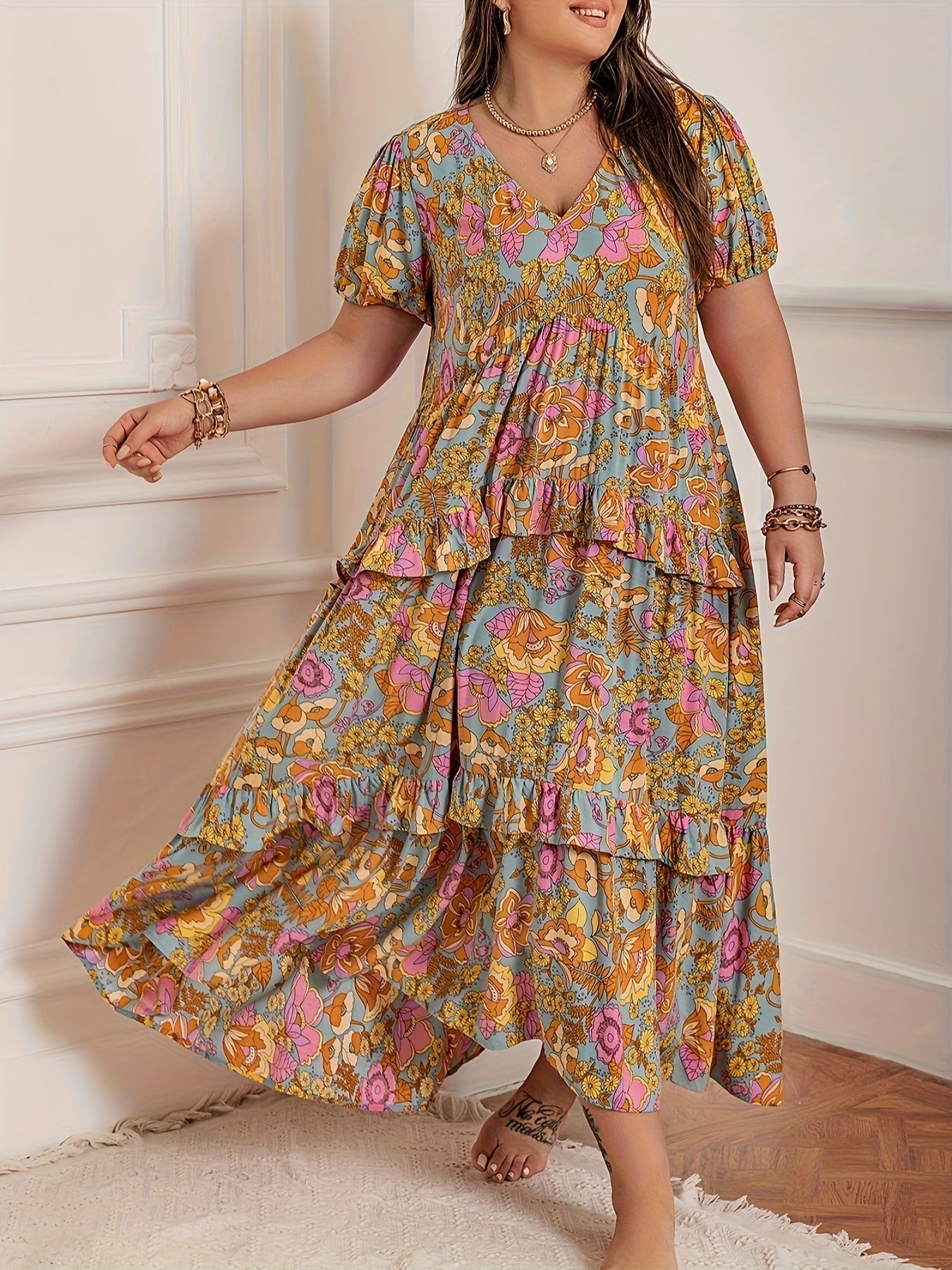 Sabina – Sukienka Boho Z Plisami